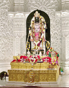 Lord Ram Lalla's idol at the Shri Ram Janmabhoomi temple