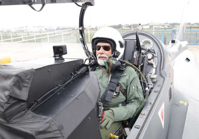 PM takes sortie on IAF multirole fighter jet Tejas on November 25, 2023.