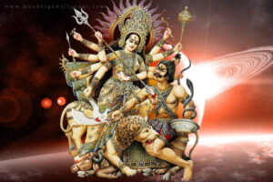 Durga-Maa-killing-asur