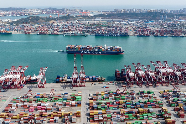 Container Terminal Export Trade in Qingdao Port