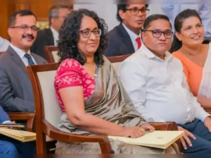 sri-lankan-prime-minister-harini-amarasuriya-is-seen-during-her-swearing-in-ceremony-at-the-presidential-secretariat-in-colombo