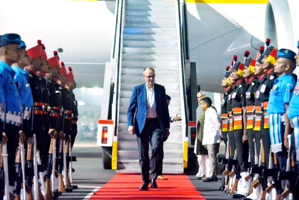 Friedrich Merz lands in Ahmedabad